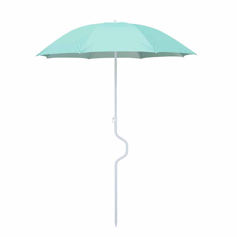 Nakakainis na beach parasol na may hubog na poste BU1926