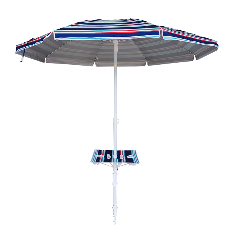 Tiltable Aluminum Beach Parasol na may Anchor BU1928-2