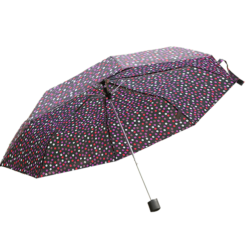 170t nylon fashion polka dot mini 3 fold umbrella ru1902
