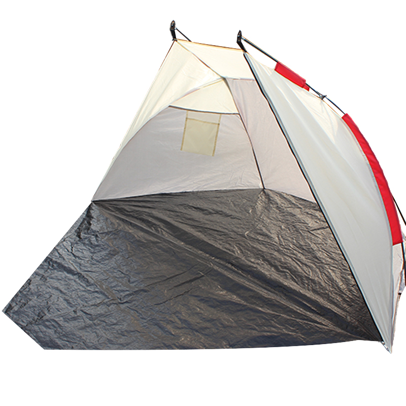 180T nylon polyester na may hindi tinatagusan ng tubig na UV-proof na naka-streamline na beach cabana tent para sa dalawang matatanda TN1906-2