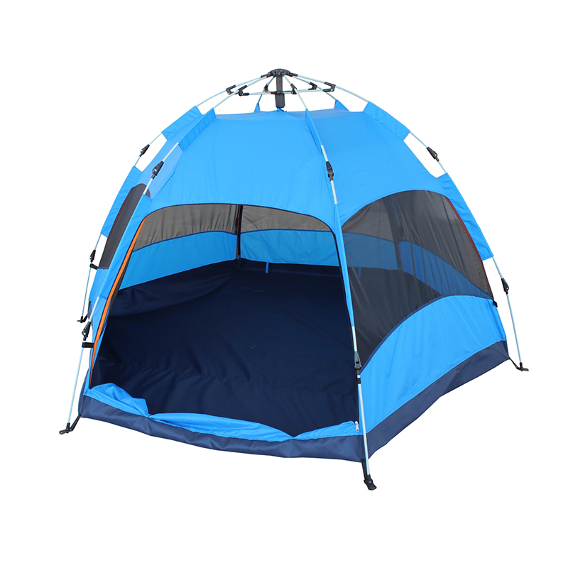 185t polyester na may pu coating mabilis na bukas na apat-taong beach camping tent TN1921