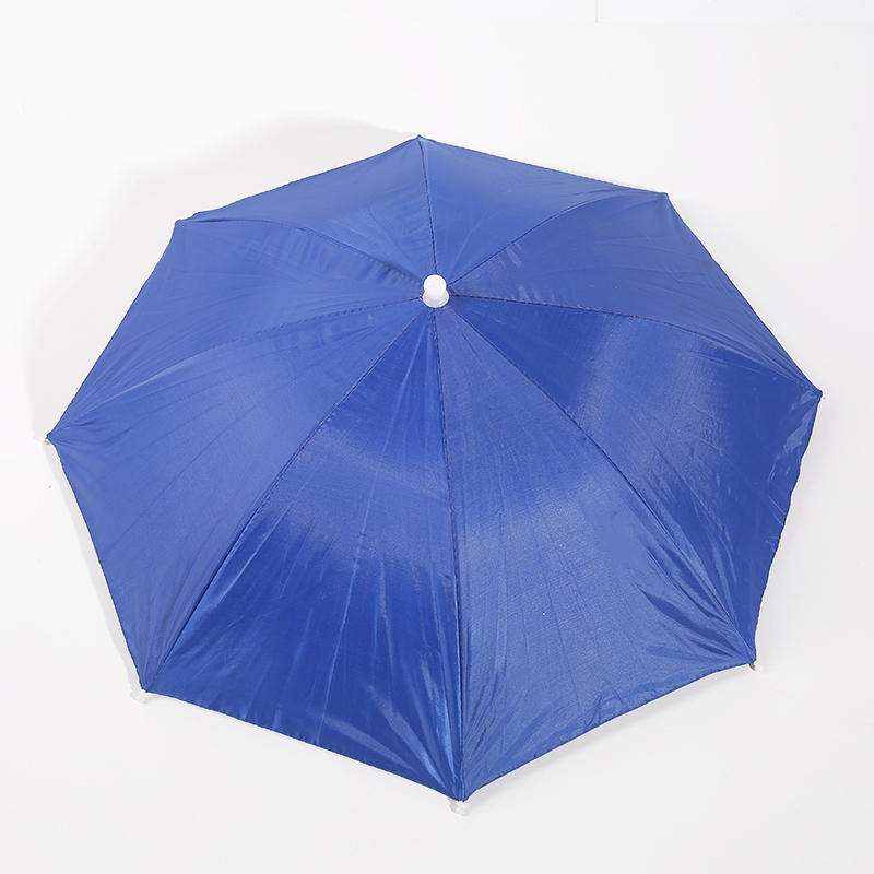 Ru1943 Blue Silk Handleless Overhead Umbrella