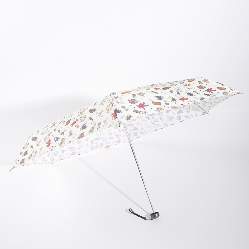 MINI 5 Fold Umbrella na naka -pack sa Bear Bag RU1952