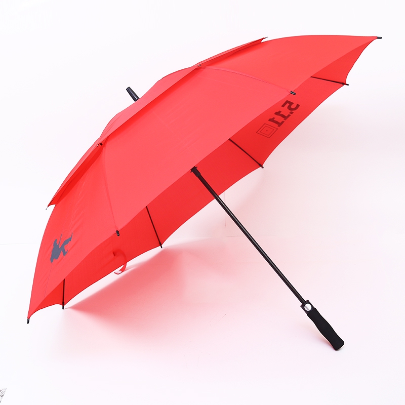 Auto Open Advertising Golf Umbrella na may Window RU1976